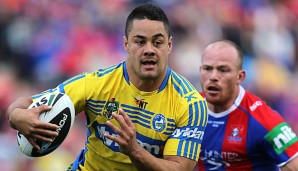 Jarryd Hayne (l.) sterbt ein Engagement in der NFL an