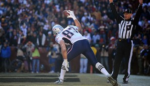 Rob Gronkowski durfte in diesem Jahr vier Touchdowns mit seinem typischen Spike bejubeln