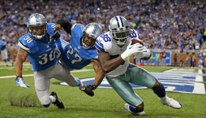 Dez Bryant (r.) trifft mit den Dallas Cowboys auf die Detroit Lions