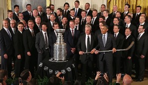 Barack Obama begrüßte die Los Angeles Kings zum zweiten Mal in drei Jahren