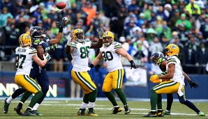 Brandon Bostick (3.v.l.) und die Green Bay Packers verloren gegen Seattle