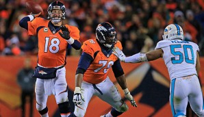 Ryan Clady (M.) wird Peyton Manning in der nächsten Saison nicht beschützen können