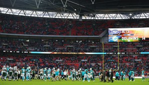 Im letzten Spiel in Wembley gewannen die New York Jets mit 27:14 gegen die Miami Dolphins