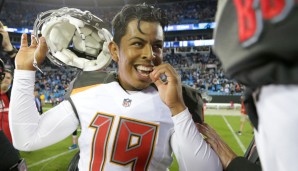 So sehen Sieger aus: Roberto Aguayo freut sich über seinen Game-Winner