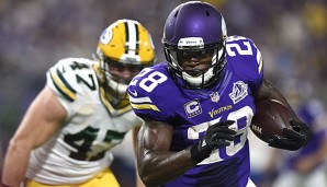 Adrian Peterson absolvierte in dieser Saison nur zwei Spiele (50 Rushing-Yards)