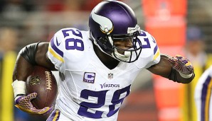 Adrian Peterson erlief in zehn Jahren in Minnesota 11.747 Yards (97 Rushing-TDs)