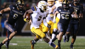 5. Kareem Hunt, Toledo. Beeindruckende Balance in Kombination mit Power. Zeigt tolle Moves, um Verteidigern auszuweichen, bewegt sich blitzartig auf engstem Raum. Gute Receiving-Fähigkeiten. Allerdings kein Speedster, unerfahren in Pass-Protection