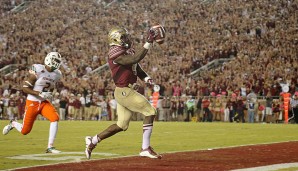 4. Dalvin Cook, Florida State. Spektakuläre Cuts, liest die Defense gut und lässt Verteidiger regelmäßig aussteigen - meiste erzwungene verpasste Tackles im Draft. Negativ: Zu viele Fumbles, noch zu inkonstant in Pass-Protection