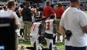 Das Buccaneers-Superstar-Receiver-Duo DeSean Jackson und Mike Evans beim Protest