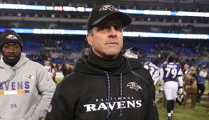 John Harbaugh und die Baltimore Ravens beendeten die Saison mit einer Bilanz von 9-7.