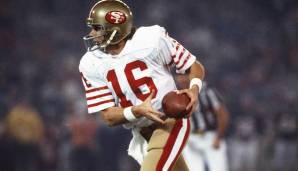 Platz 15 - die Nummer 16: Nicht ganz so viel Volumen wie andere Quarterback-Nummern - aber Joe Montana ist natürlich auch für sich ein starkes Argument. Die Älteren erinnern sich noch auf Frank Gifford und George Blanda.