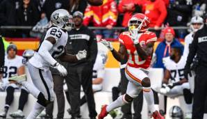 Tyreek Hill ist der wohl explosivste Spieler der NFL. In seinen ersten drei NFL-Saisons kam er auf 16 Touchdowns über 50 oder mehr Yards. Nie zuvor hatte jemand zum Start seiner Karriere mehr.