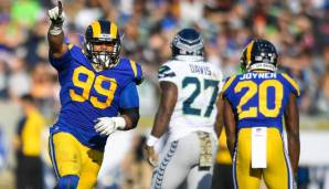 6. AARON DONALD (Los Angeles Rams): Der dominante D-Liner dürfte den Defensive Player of the Year Award bereits eingetütet haben. Er führt die Liga in Sacks an und gibt an der Line of Scrimmage stets den Ton an.