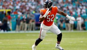 7. KHALIL MACK (Chicago Bears): Der Trade des Jahres? Aber sicher doch! Die Bears belegen Platz 4 in Total Defense und Mack ist der beste Mann dieser Unit. Er ist einer der disruptivsten Spieler der Liga und brachte die Bears auf ein neues Level.