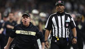 Saints-Head-Coach Sean Payton war naturgemäß sauer auf die Refs