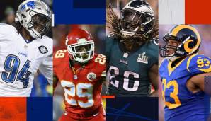 Spieler wie Ezekiel Ansah, Eric Berry, Jay Ajavi und Ndamukong Suh (v.l.) sind immer noch zu haben.