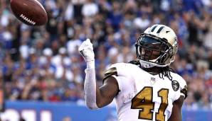 1. Alvin Kamara, Saints. Wurde 2018 wieder im Schnitt 1,9 Yards tief angespielt, einer der Top-Werte. Rang 4 in DVOA, Rang 3 in DYAR, Kamara ist eine echte Mismatch-Waffe im Passing Game und als Runner richtig gefährlich. Der wertvollste Running Back.