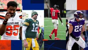 Myles Garrett, Aaron Rodgers, Julio Jones und Harrison Smith wollen wieder in die Playoffs.