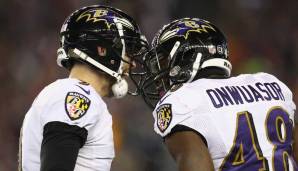 BALTIMORE RAVENS: Patrick Onwuasor. Deutete sein Potenzial im Vorjahr bereits mehrfach an, 2019 übernimmt er nun als Mike Linebacker. Onwuasor könnte der nächste starke Inside Linebacker der Ravens werden – und er geht in sein letztes Vertragsjahr.