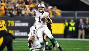 20. Ryan Fitzpatrick, Dolphins. Er gibt den Gunslinger und gibt einem Team damit eine Chance - beeindruckend, dass ihm das bei diesem Dolphins-Team gelingt. Attackiert und trifft enge Fenster, wirft gegen Pressure. Bisher eine überraschend solide Saison.