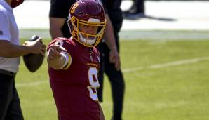 NICHT GEWERTET: Kyle Allen, Washington Football Team. Allen übernahm in Woche 5 für Dwayne Haskins und musste dann verletzt wieder raus. Alex Smith sprang zum Comeback des Jahres ein, Allen soll kommende Woche wieder starten.