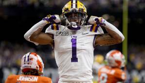 7. DETROIT - JA'MARR CHASE, WR, LSU. Die Lions freuen sich über den frühen Quarterback-Run und schnappen sich das nächste Blue-Chip-Talent. Chase bringt zudem eine spektakuläre Physis mit nach Detroit, etwas, das Dan Campbell gefallen dürfte.