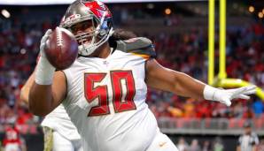 12. Pick: VITA VEA (DT, Bucs) - Verpasste große Teile der Vorsaison aufgrund eines Beinbruchs, spielte bis dahin aber absolut dominant. Kann er dieses Niveau halten, ist Vea der wahrscheinlich beste Nose Tackle der NFL. Option: gezogen.