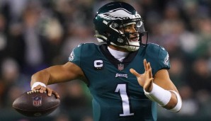 Quarterback Jalen Hurts steht mit den Philadelphia Eagles zum ersten Mal im Super Bowl.