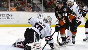 Mann des Abends: Corey Crawford brachte die Anaheim Ducks mit 29 Saves zur Verzweiflung.