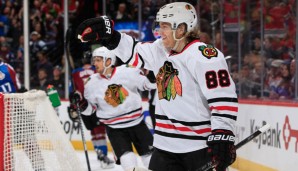 Patrick Kane erzielte zwei Tore für seine Chicago Blackhawks gegen die Anaheim Ducks