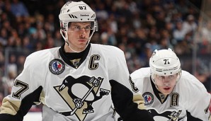 Sidney Crosby (l.) und die Pens behielten in Washington die Oberhand