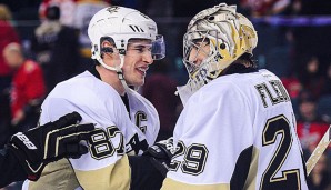 Sie sind die großen Hoffnungsträger der Pens: Sidney Crosby (l.) und Marc-Andre Fleury