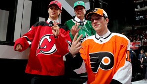 Nico Hischier (l.) war der begehrteste Spieler beim diesjährigen Draft