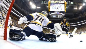 Auch Nashville-Keeper Saros konnte die Penguins nicht stoppen