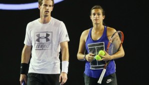 during a practice session ahead of the 2016 Australian Open at Melbourne Park on January 11, 2016 in Melbourne, Australia.