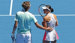 Zverev und Petkovic mussten sich im Doppel geschlagen geben