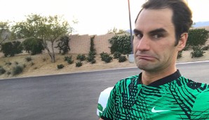 Roger Federer war in Indian Wells in einem Golfwagen unterwegs