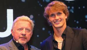 Man versteht sich gut: Boris Becker und Alexander Zverev