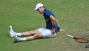 Roberto Bautista Agut hat sich in Halle Westfalen verletzt