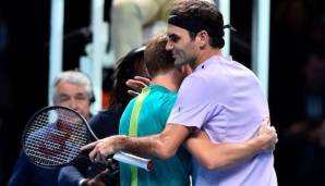 Roger Federer musste sich David Goffin in London geschlagen geben