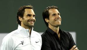 Roger Federer und Tommy Haas in Indian Wells 2018