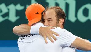 Tim Pütz und Jan-Lennard Struff nach dem Doppel-Erfolg von Brisbane