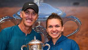 Simona Halep und Darren Cahill, Paris 2018